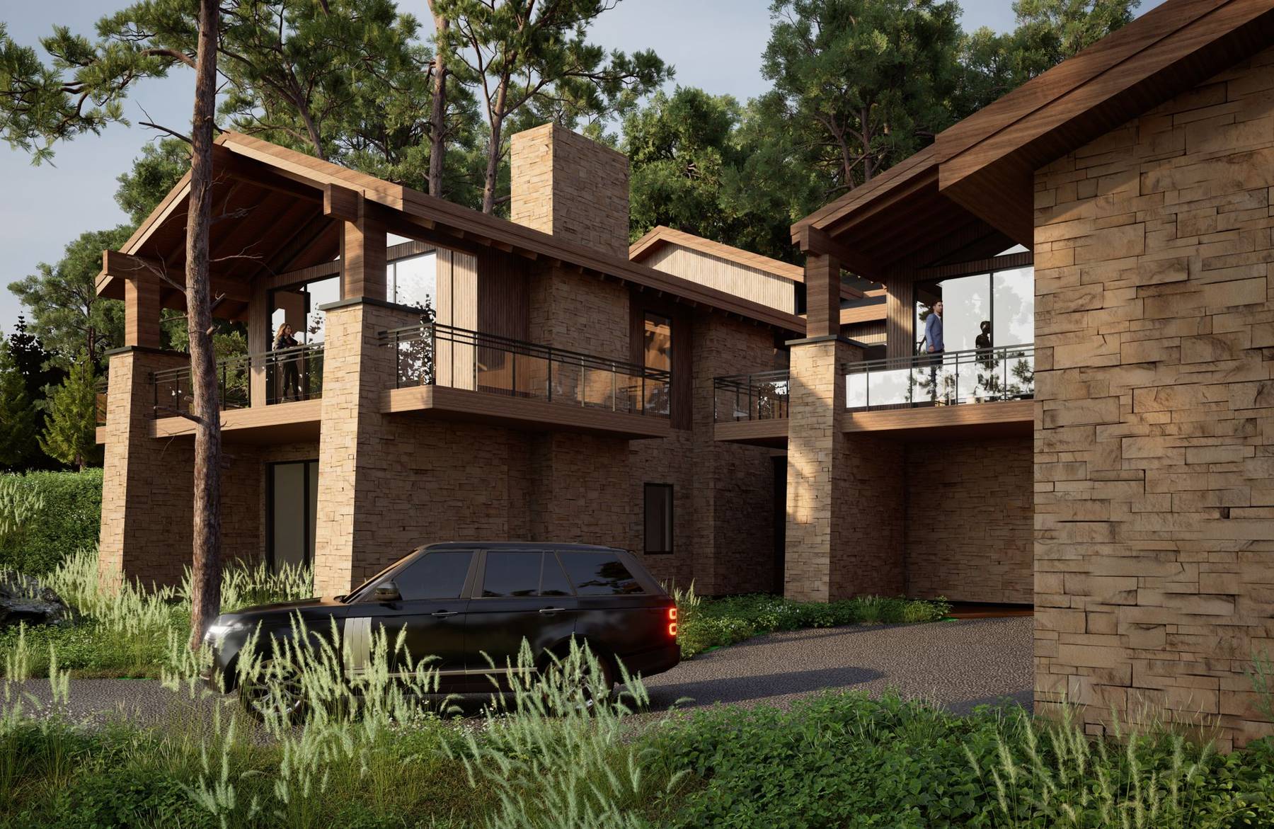 Mountain-modern residence rendering — Park City, Utah